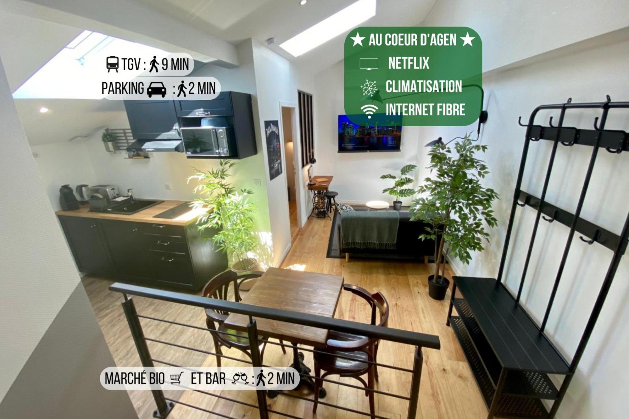 Le Bistrot - Au Coeur D'Agen - Self Checkin - Wifi - Netflix - Smart Tv - Luqs Fr Apartment ภายนอก รูปภาพ